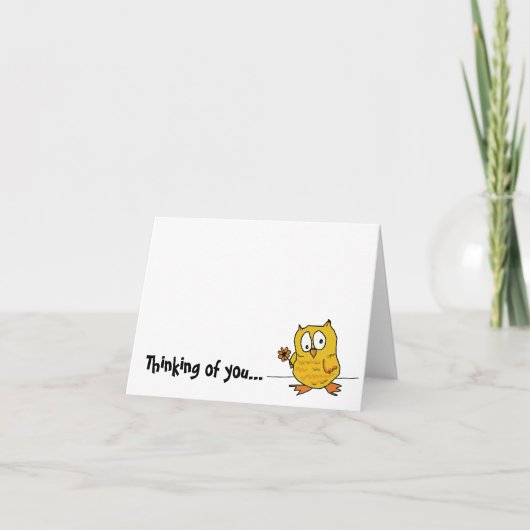 Carte hootio, pensant à vous (Devant)