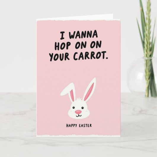 Carte Hop On My Carrot Easter Card (Devant)