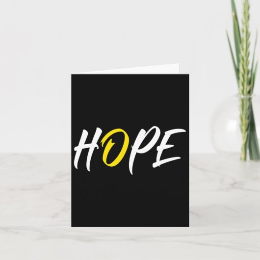 Carte Hope Chilhood Cancer Awareness Ribbon jaune (Devant)
