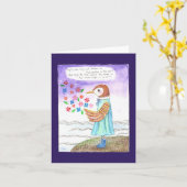 Carte Hope Emily Dickenson poème ami Sympathy Support (Fleur jaune)