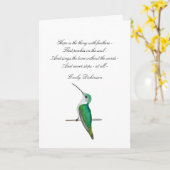 Carte Hope Emily Dickinson Merci (Fleur jaune)