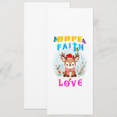 Carte Hope Faith Love (Devant / Derrière)