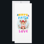 Carte Hope Faith Love<br><div class="desc">J'Espère Que La Foi Aime. Carte plat 4 pouces x 9, 25 pouces. La saison de Noël est de nouveau là et les gens sont occupés à préparer un dîner de Noël parce que Noël est un moment pour les réunions de famille, les liens familiaux et le renouvellement des amitiés....</div>