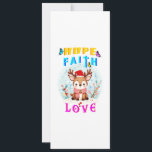 Carte Hope Faith Love<br><div class="desc">J'Espère Que La Foi Aime. Carte plat 4 pouces x 9, 25 pouces. La saison de Noël est de nouveau là et les gens sont occupés à préparer un dîner de Noël parce que Noël est un moment pour les réunions de famille, les liens familiaux et le renouvellement des amitiés....</div>