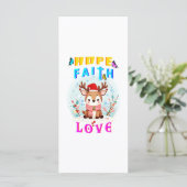 Carte Hope Faith Love (Debout devant)