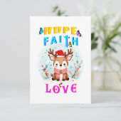 Carte Hope Faith Love (Debout devant)