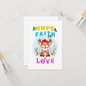Carte Hope Faith Love (Devant/Arrière en situation)