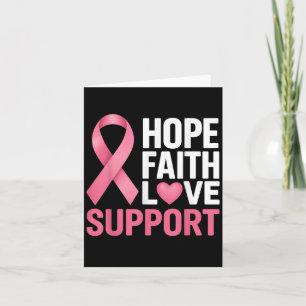 Carte Hope Faith Love Soutien Cancer du sein Décerné
