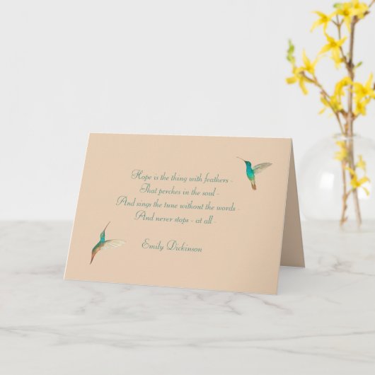Carte Hope Hummingbird (Fleur jaune)