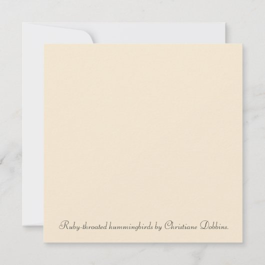 Carte Hope Hummingbird (Dos)