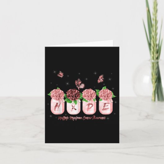 Carte Hope Hydrangea Flower Butterfly Multiple Myeloma C (Devant)