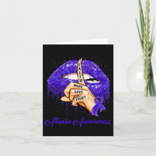 Carte Hope Love Combattre Blue Ribbon Ataxia Sensibilisa