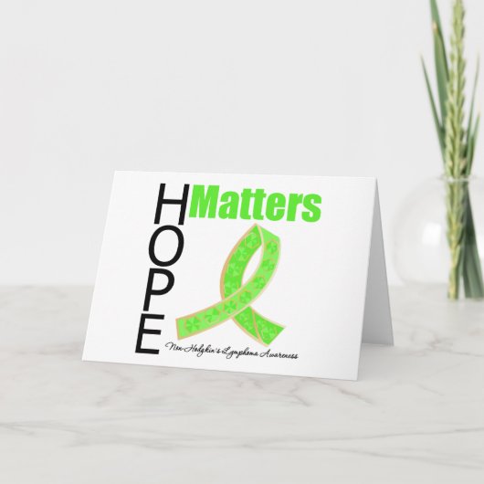 Carte Hope Matters Lymphoma non-Hodgkins (Ruban bijouté) (Devant)