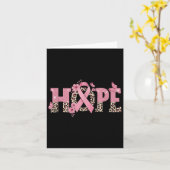 Carte Hope rose ruban Empreinte de léopard Fleurs (Fleur jaune)