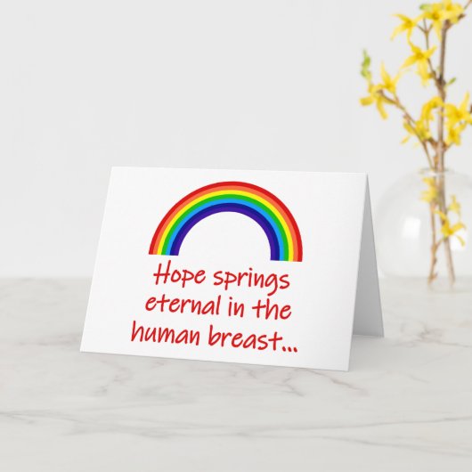 Carte Hope Springs Eternal (Fleur jaune)