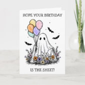 Carte Hope Your Birthday is the Sheet Halloween fantôme (Devant)