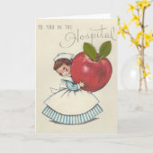 Carte Hôpital vintage (Fleur jaune)