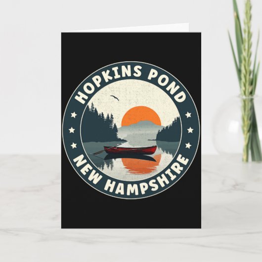 Carte Hopkins Nd New Hampshire Sunset T Shirt (Devant)