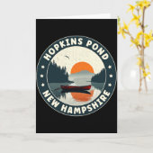 Carte Hopkins Nd New Hampshire Sunset T Shirt (Fleur jaune)