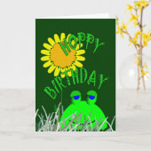 Carte Hoppy Birthday (Fleur jaune)