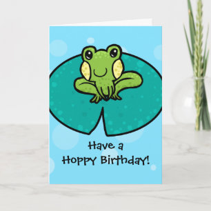 Carte Hoppy Birthday frog birthday card