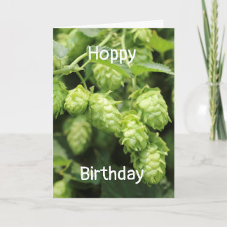 Carte Hoppy Birthday greeting: gibier hops