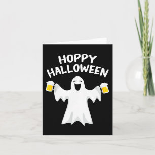 Carte Hoppy Halloween Funny Halloween jolie bière fantôm
