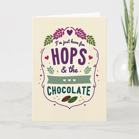 Carte Hops And Chocolate Fun Greeting Card (Devant)