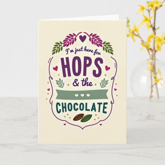 Carte Hops And Chocolate Fun Greeting Card (Fleur jaune)