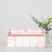 Carte Horaire de l'école de ballerine (Debout devant)