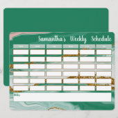 Carte Horaire hebdomadaire personnalisé Horaire de l'éco (Devant / Derrière)