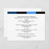 Carte horaire Joshua Isaac Bar Mitzvah Weekend (Devant / Derrière)