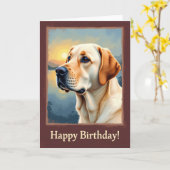 Carte Horizon Chien Paisible (Fleur jaune)