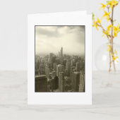 Carte Horizon de Chicago mono (Fleur jaune)