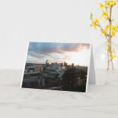 Carte Horizon de Cincinnati au coucher du soleil (Fleur jaune)