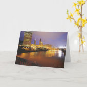 Carte Horizon de Cleveland la nuit (Fleur jaune)