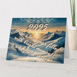 Carte Horizons de montagne 2025 : avec message personnal