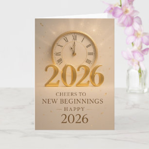 Carte Horizons Dorés – Nouvel An 2026