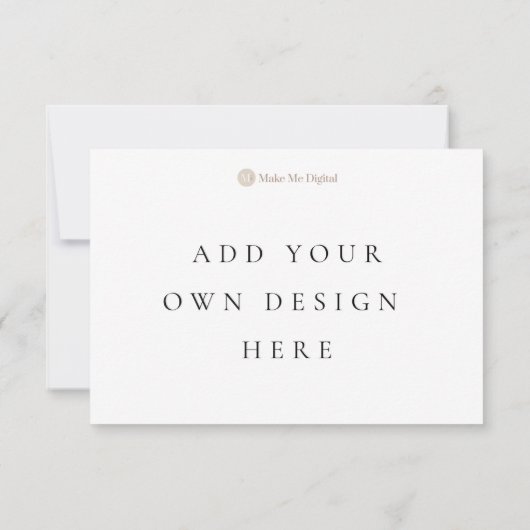 Carte horizontale de 3,5 x 5 pouces avec enveloppe (Dos)