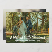 Carte Horizontale Mariée Petite Noël Nouvelle Mari (Devant / Derrière)