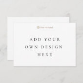 Carte horizontale unique 3,5 x 5 pouces avec envel (Devant / Derrière)