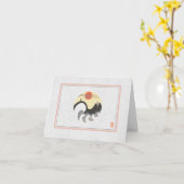 Carte horizontale vierge Cercle de mouette (Fleur jaune)
