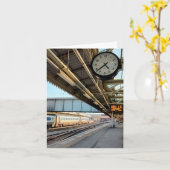 Carte Horloge à la gare (Fleur jaune)