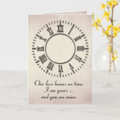 Carte Horloge Anniversaire sans mains (Fleur jaune)