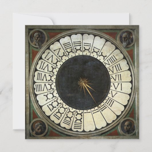 Carte Horloge dans le Duomo par Paolo Uccello (Devant)