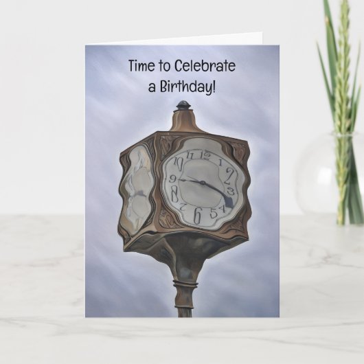 Carte Horloge d'avertissement amusant Anniversaire Wiggl (Devant)
