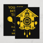 Carte Horloge de Cuckoo Joyeux anniversaire (Devant / Derrière)