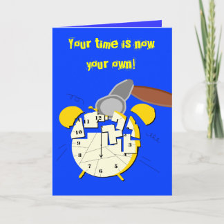 Carte horloge de retraite,