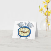 Carte Horloge Drôle D'Alarme Cartoon Quirky Se Réveiller (Fleur jaune)