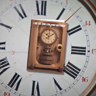 Carte Horloge Je vois son heure pour ton anniversaire